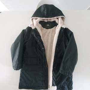 ZARA 키즈 블랙 털안감 점퍼패딩-152