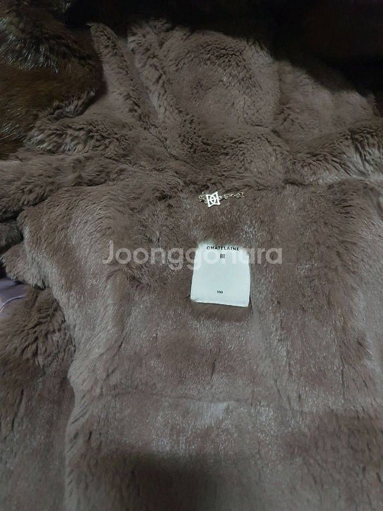 샤트렌 모피 다운패딩 롱패딩 보브 코트 라쿤 트렌치 안--2