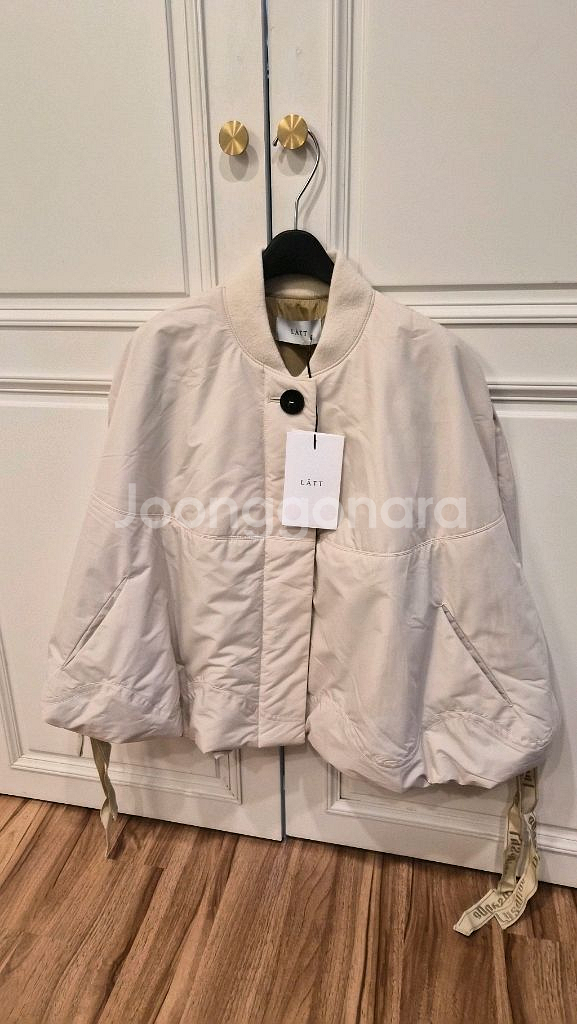 한섬 래트 [새옷] 레터링 드로우스트링 패딩 베스트--3