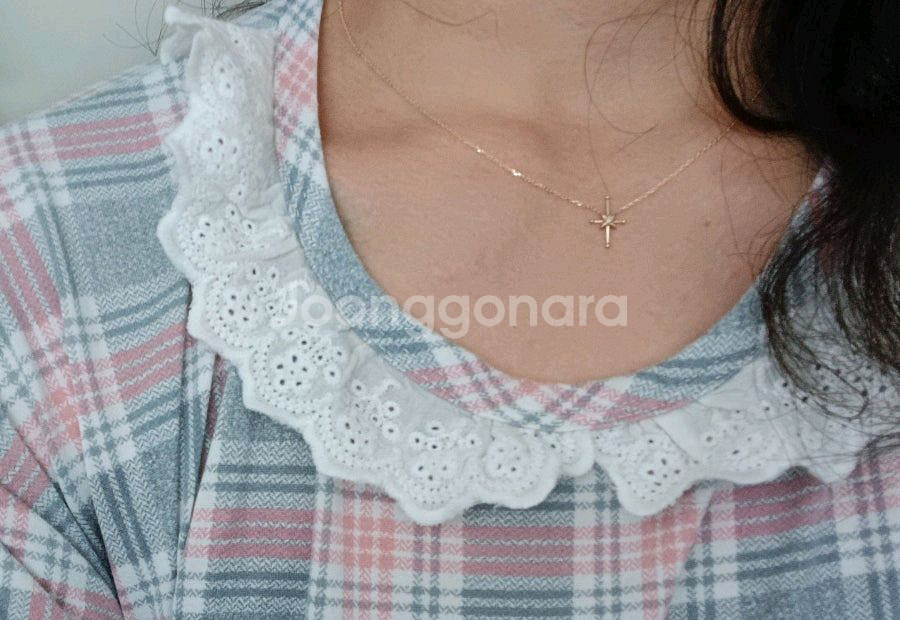 14k 꼬냑다이아 별빛 별 목걸이--2