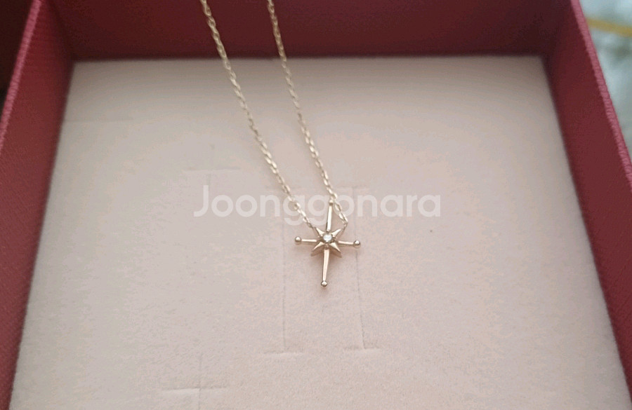 14k 꼬냑다이아 별빛 별 목걸이--1