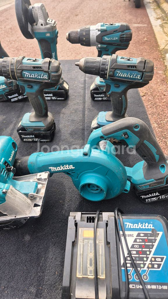 정품 마끼다 18v 해머드릴+5A배터리--6