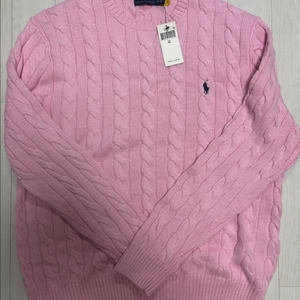 폴로 랄프로렌 핑크 코튼 니트 XL 새상품