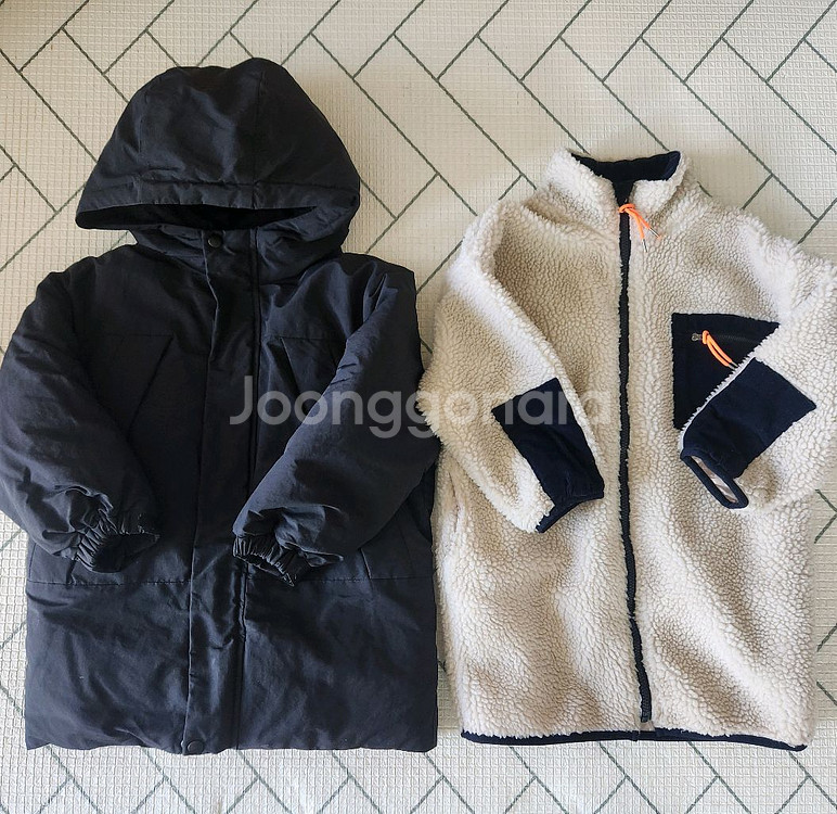 120사이즈 무신사키즈 다운패딩 재주소년 롱후리스--0