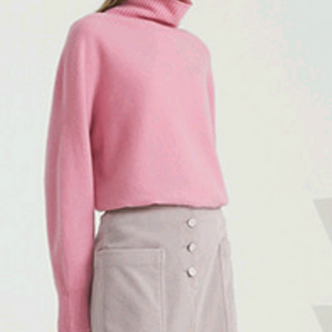 한섬 타임 캐시미어 하이넥 니트탑