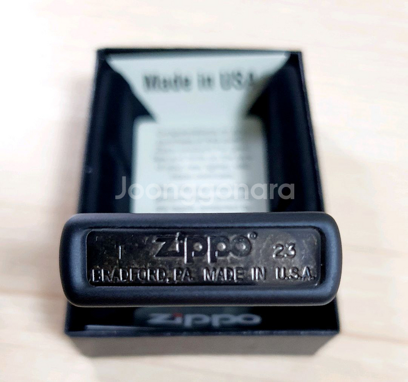 지포 정품 레귤러 블랙 매트 라이터 - G038--6