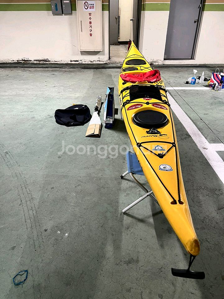 투어링 카약 pe 스케그 윙패들--0