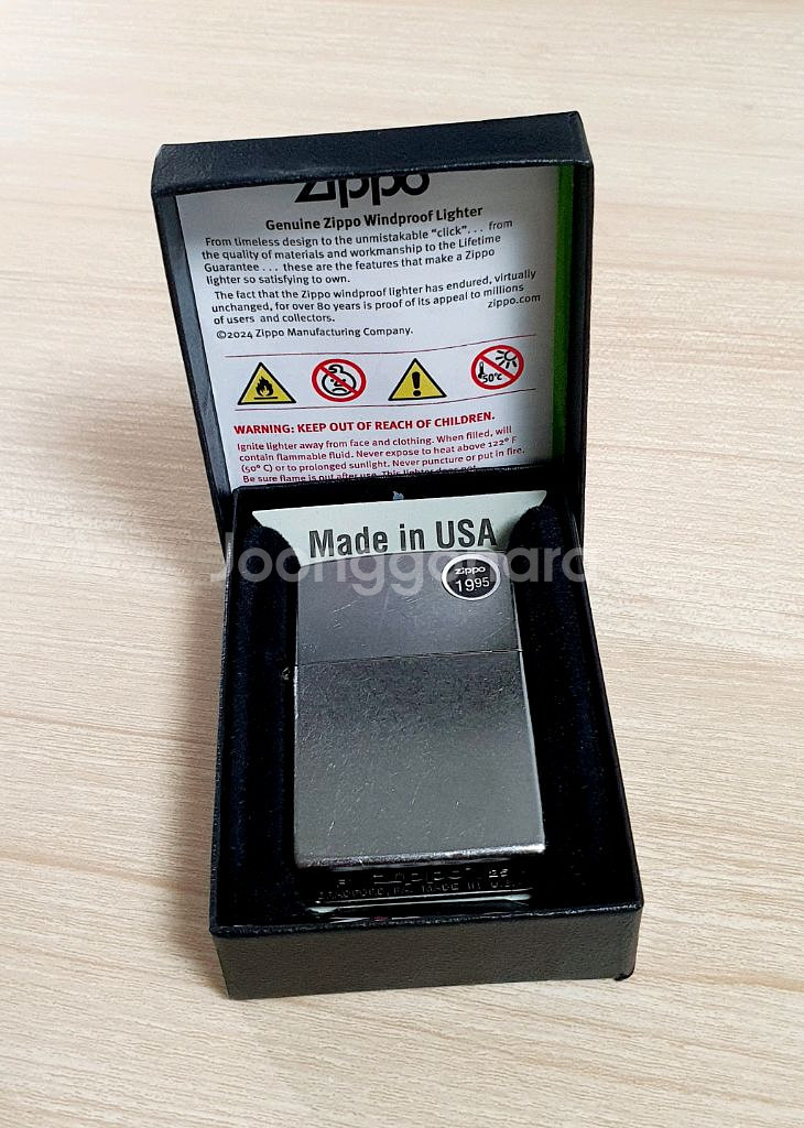 지포 정품 레귤러 스트리트 크롬 라이터 - G037--0