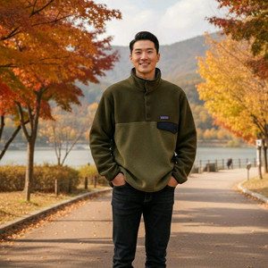 파타고니아 신칠라 스냅티 스웨터 카고그린 색상 M