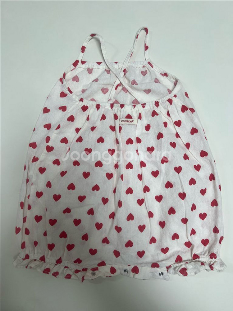 꼬숑 하트롬퍼 하트보넷 일괄 12-18m--2