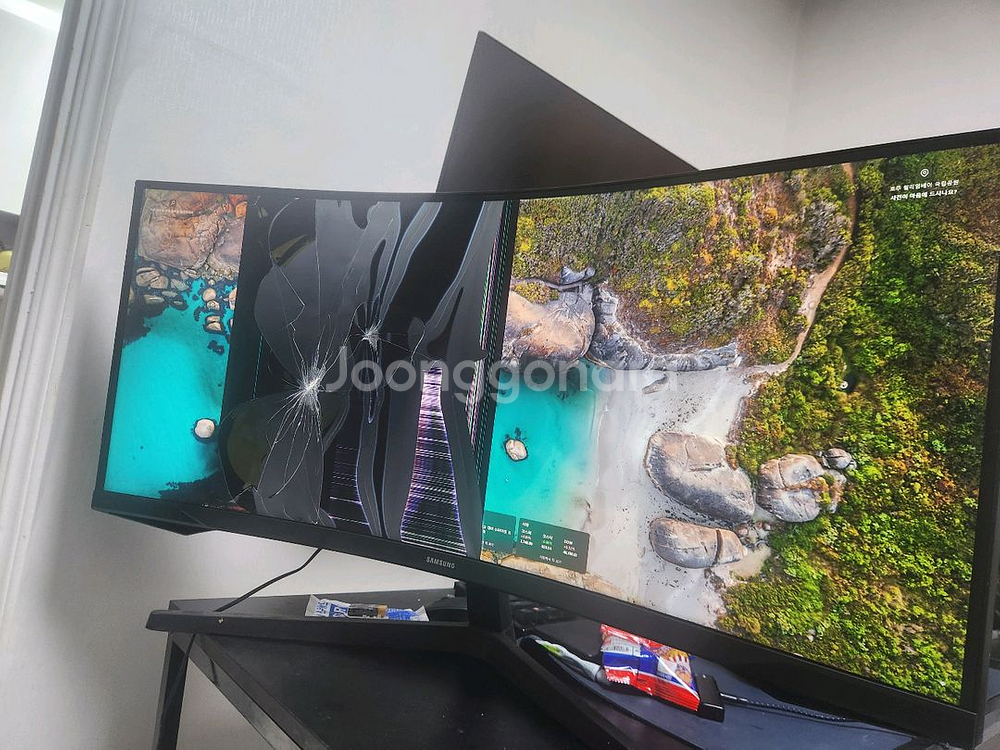 모니터 삼성 WQHD 165hz 주사율 C34G55TW--0