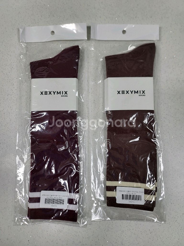 젝시믹스 더블 레터링 니삭스 2종 일괄--5