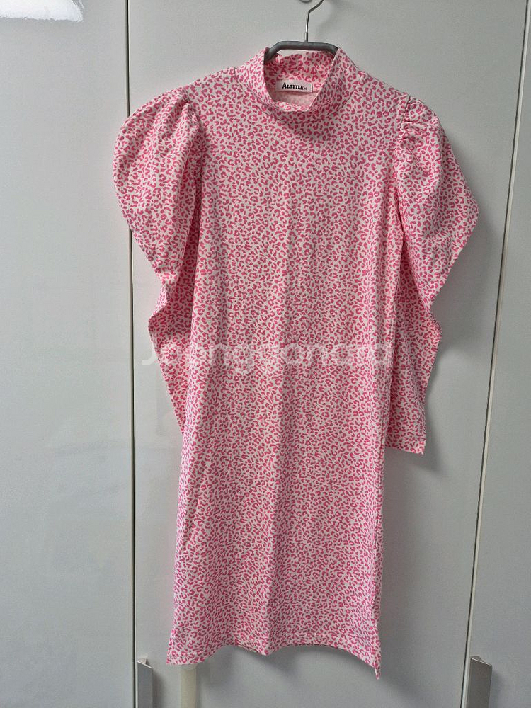 에어리틀 핑크 퍼프 레오파드 원피스 xxl--0