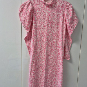 에어리틀 핑크 퍼프 레오파드 원피스 xxl