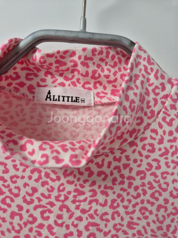 에어리틀 핑크 퍼프 레오파드 원피스 xxl--2