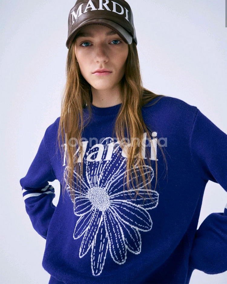 마르디 플라워 니트 풀오버 퍼플M--3