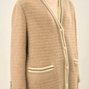 한섬 더캐시미어 카멜 블렌드 컬러 라인 재킷