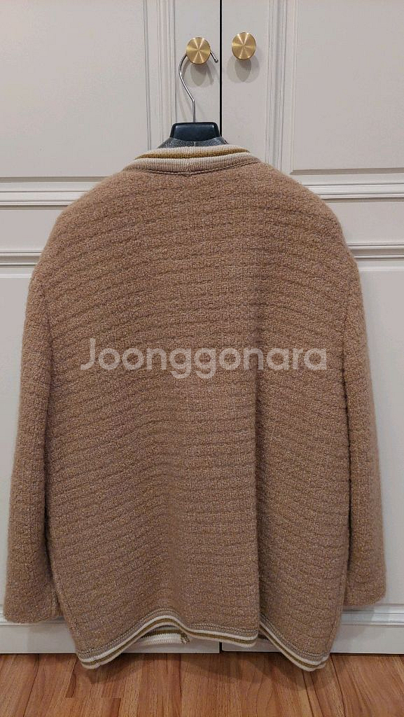 한섬 더캐시미어 카멜 블렌드 컬러 라인 재킷--5