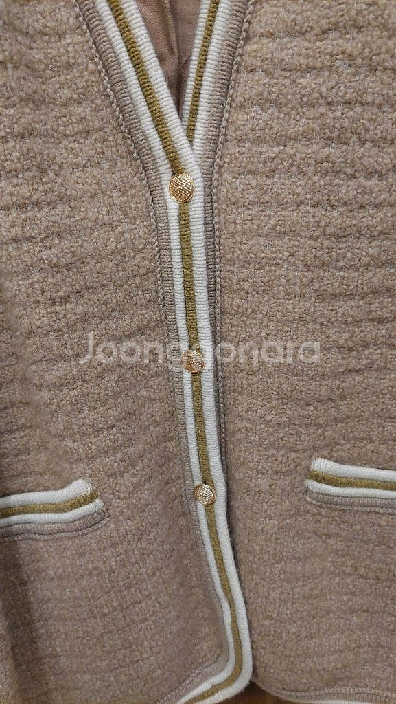 한섬 더캐시미어 카멜 블렌드 컬러 라인 재킷--8