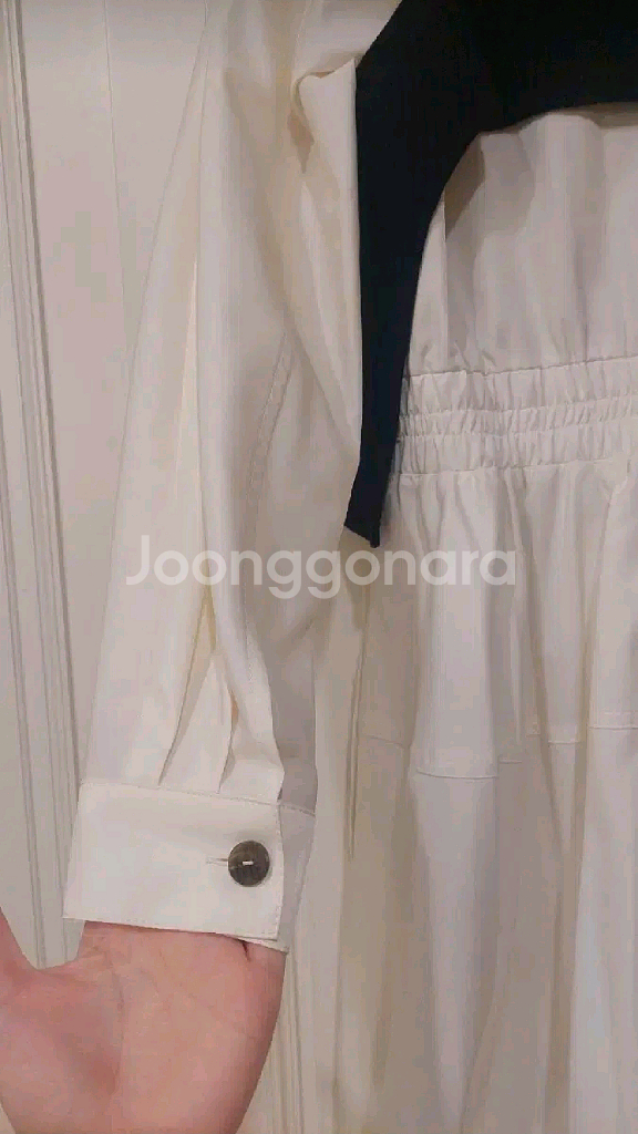 한섬 래트 니팅 블록 레이어드 니트 드레스--8