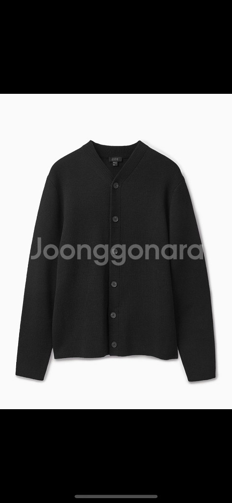 COS 오가닉 코튼 메리노 울믹스 가디건 블랙 S--0