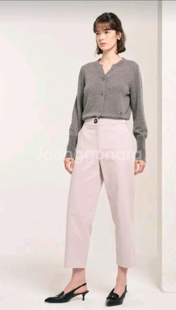 한섬 마인 [새옷] 테이퍼드 크롭팬츠--0