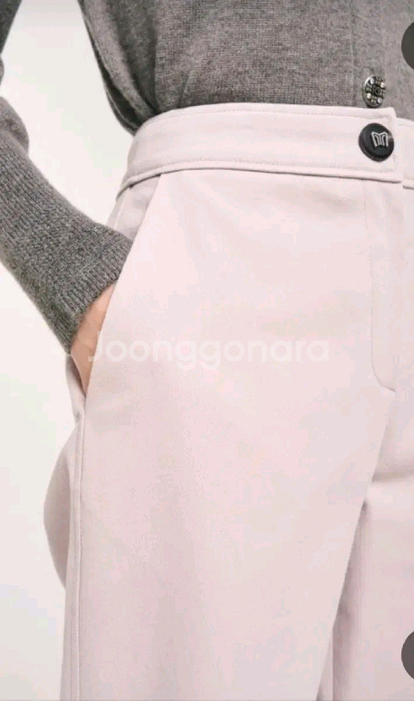 한섬 마인 [새옷] 테이퍼드 크롭팬츠--3