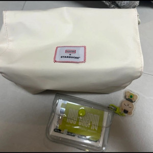 스타벅스와 헌터 콜라보, 투명 NCT 파우치 - 새상품