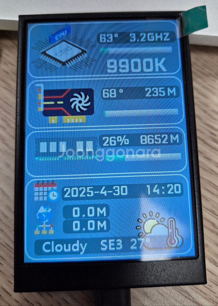 TURZX CPU PC RAM GPU 디스플레이--0