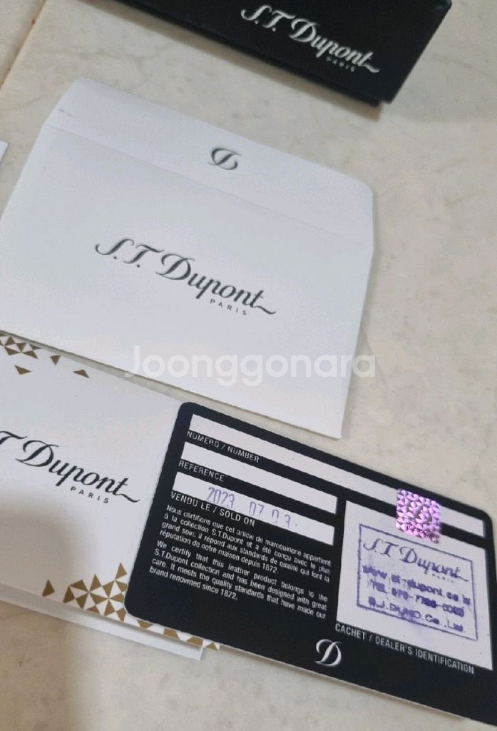 S.T.DUPONT 듀퐁 남성 천연소가죽 벨트 새상품--5