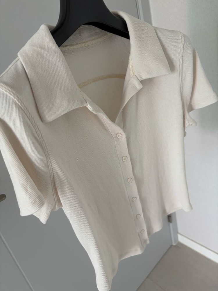 룰루레몬 버튼업 칼라드 숏슬리브 셔츠 (S사이즈)--2