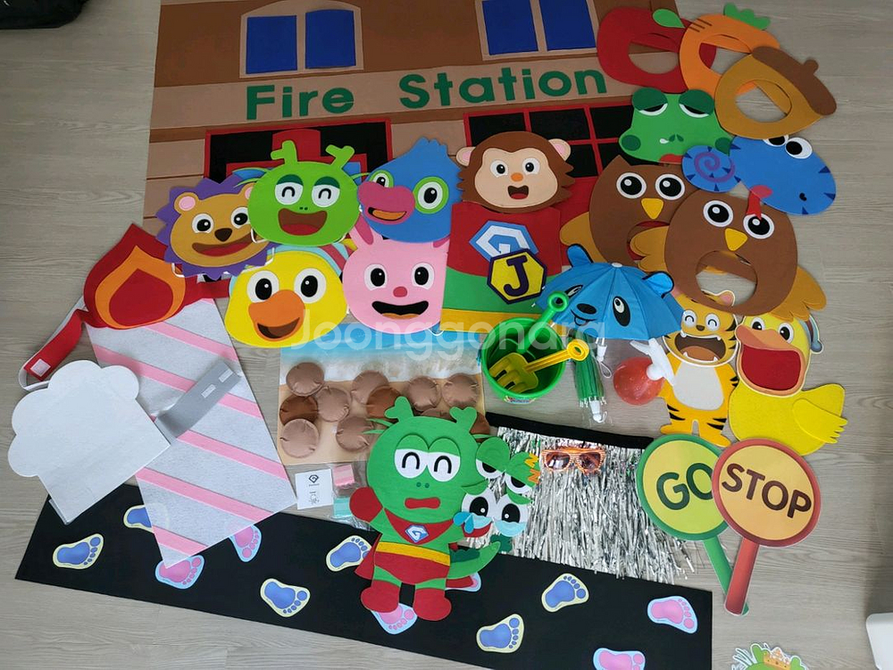 튼튼영어프리스쿨 규리 교재+교구재 일괄 판매해요--0