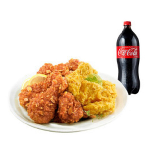 BHC 치킨 후라이반 양념반+콜라1.25