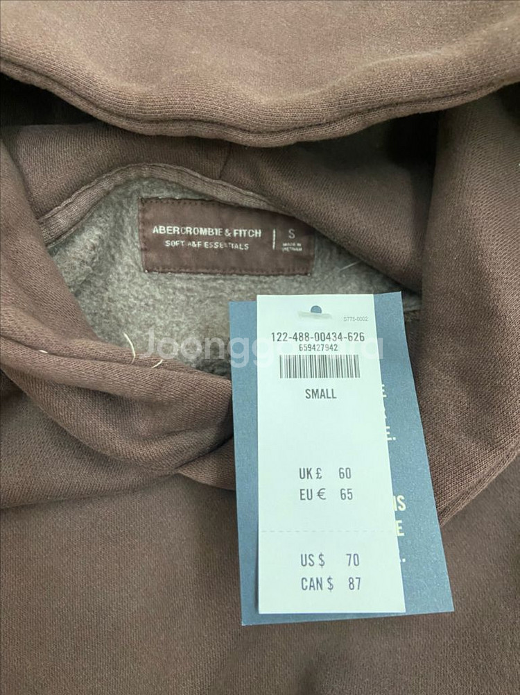 아베크롬비 에센셜 팝오버 후디 S 새상품--2