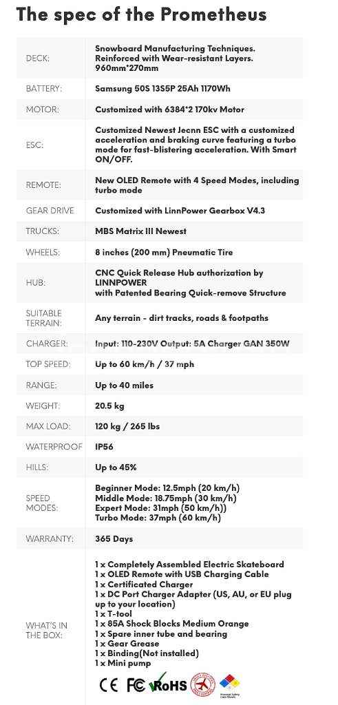 전동스케이트보드 Ownboard Prometheus--3