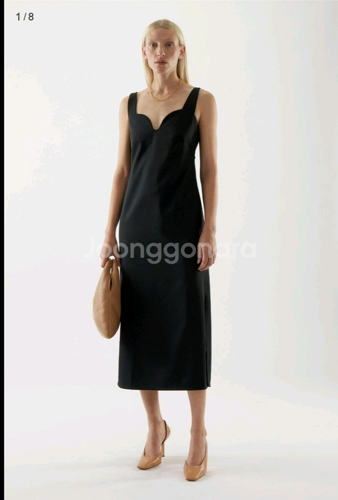 코스 cos 슬리브리스 플루이드 울믹스 드레스 38--0