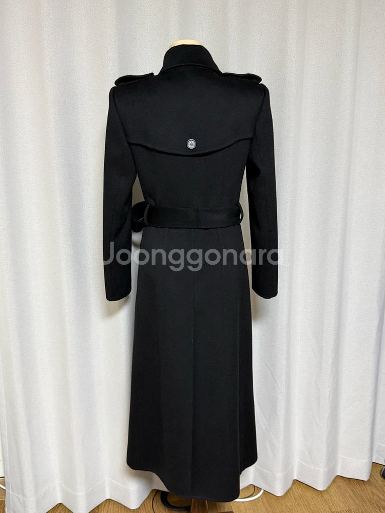 아보아보 캐시미어 울 소재 맥시 트렌치 코트 (블랙)--2