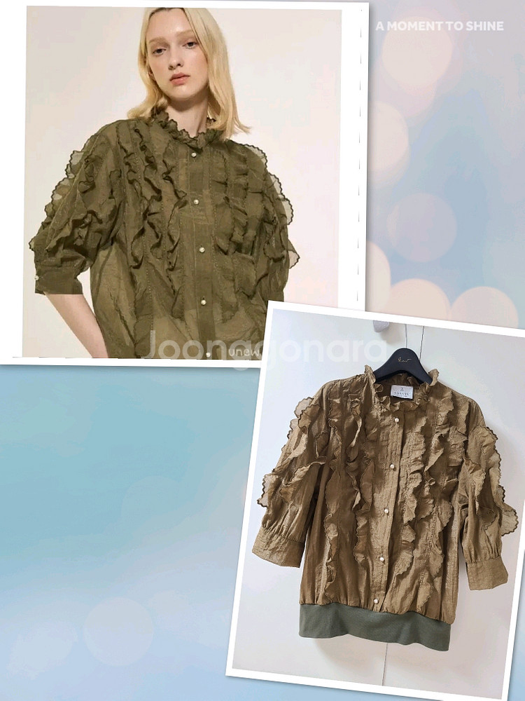 랑방 블라우스 모조에스핀 샤틴 한섬 쥬크 마인 타임--0