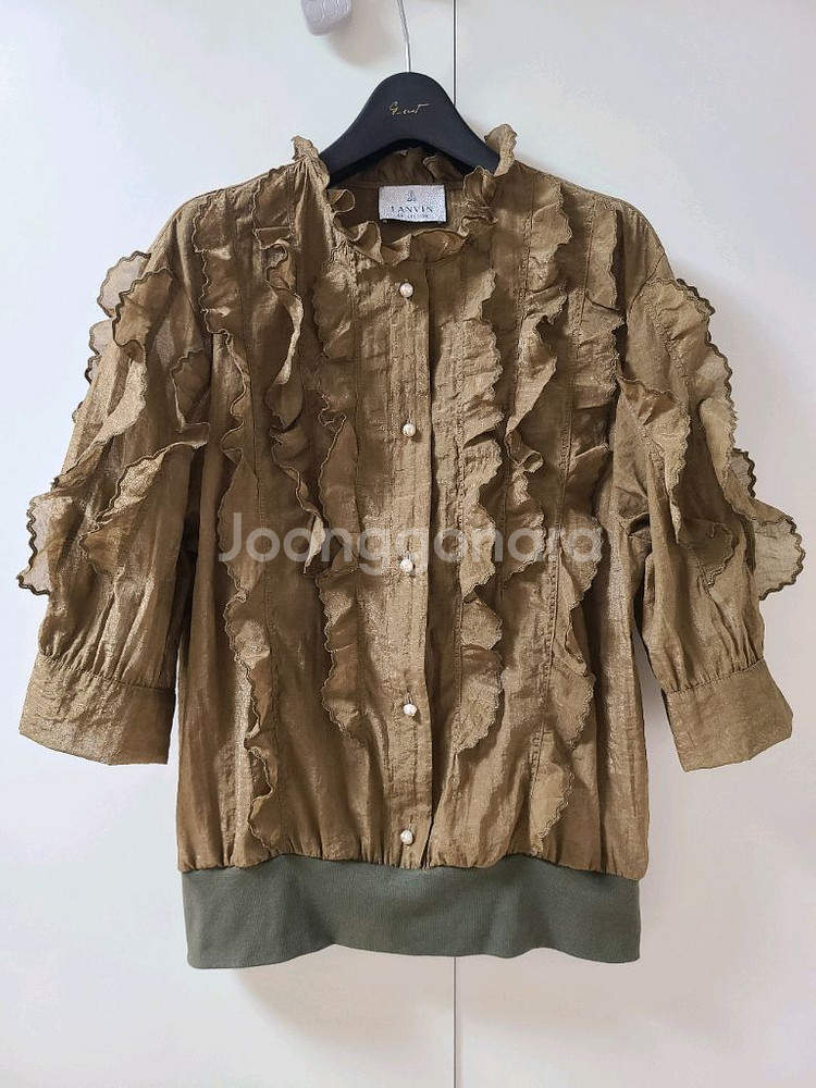 랑방 블라우스 모조에스핀 샤틴 한섬 쥬크 마인 타임--1