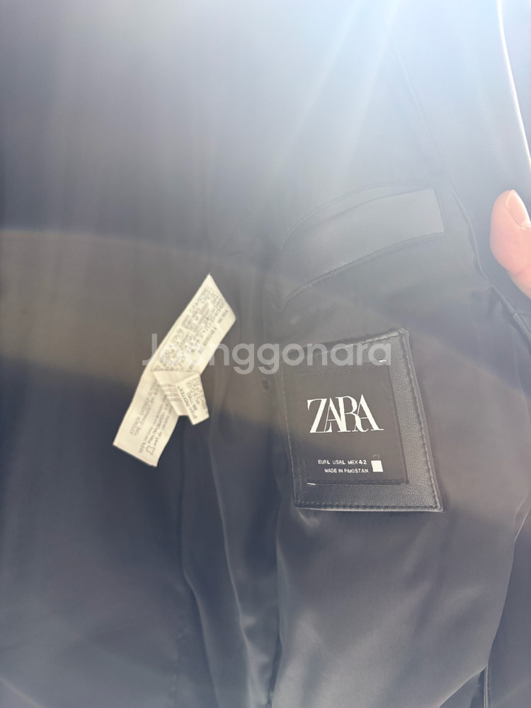 ZARA 자라 리얼레더 라이더 가죽 자켓--1
