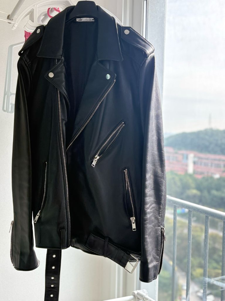 ZARA 자라 리얼레더 라이더 가죽 자켓 이미지