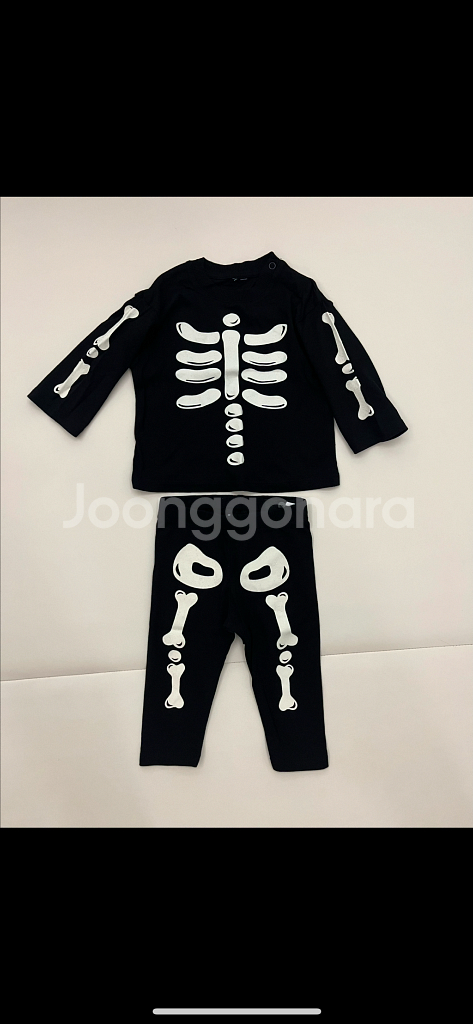 할로윈 아기 해골 의상 세트--0