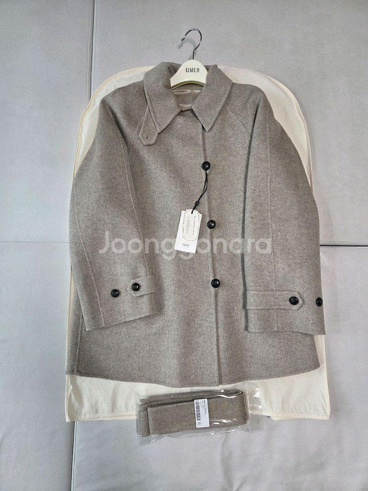 유메르.베일리 캐시미어하프코트. 문베이지새상품--3