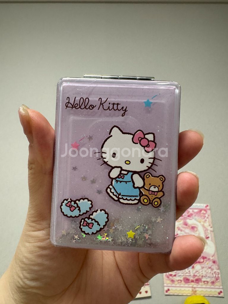 헬로키티 글리터 거울 새상품--0