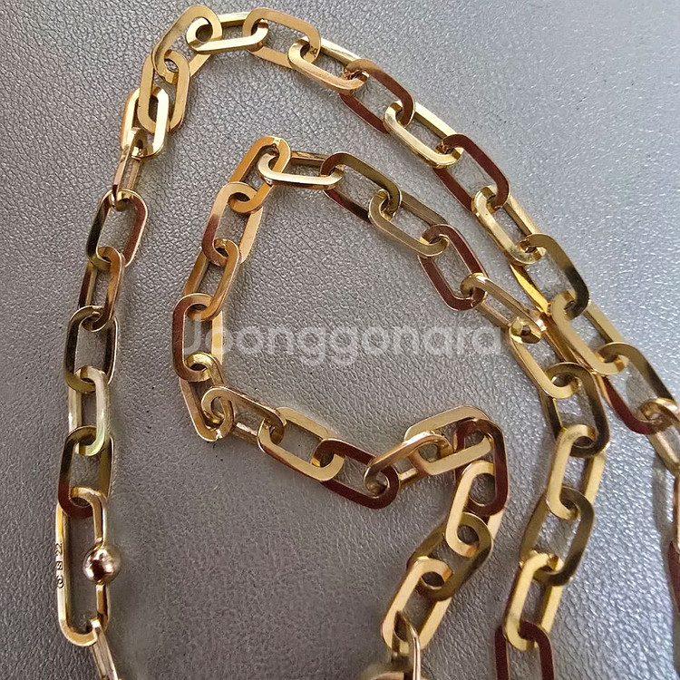 18k 핑크골드 볼스틱 클립 목걸이--4