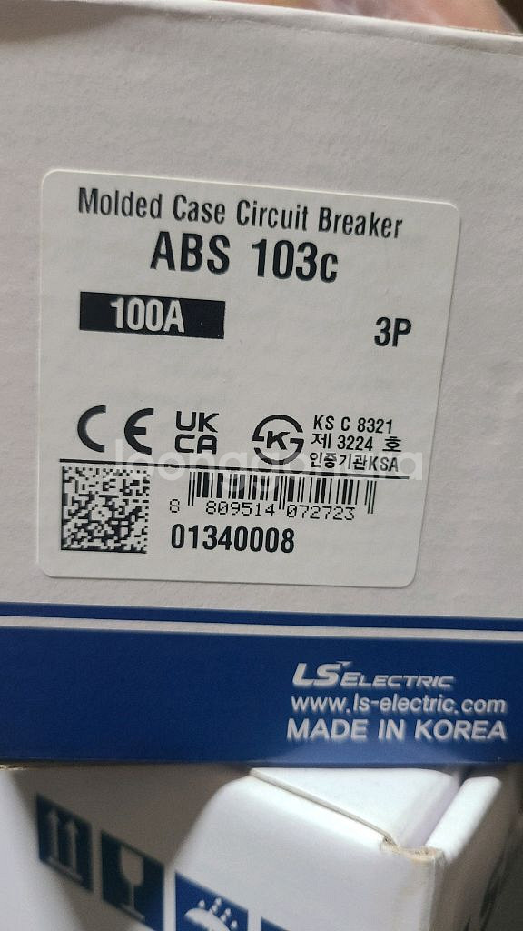 LS 일렉트릭 산업용 배선차단기 ABS 103C--1