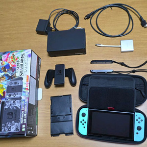 (구형)닌텐도 스위치 풀박스 + 미니독및 악세사리