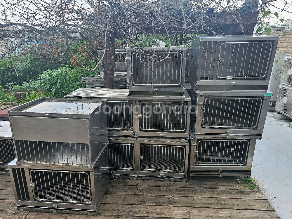 [중고] 애완동물 스텐 케이지--2