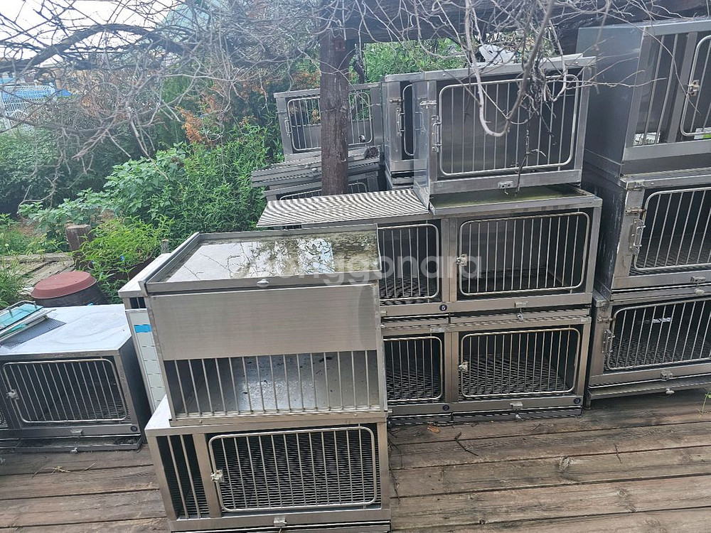 [중고] 애완동물 스텐 케이지--1