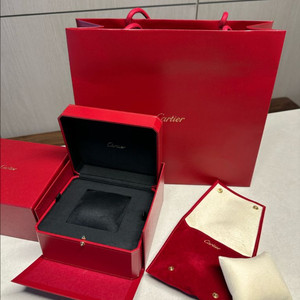 정품)까르띠에 시계박스+파우치(쿠션)+쇼핑백